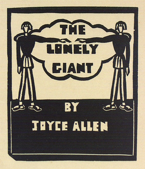 Artist: b'Allen, Joyce.' | Title: b'Title page: The lonely giant.' | Date: 1948 | Technique: b'linocut, printed in black ink, from one block'