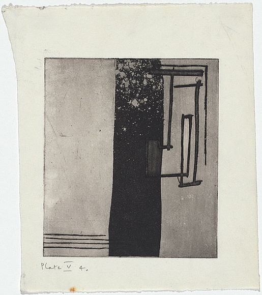 Artist: MADDOCK, Bea | Title: Calligraphy | Date: 1959 | Technique: etching, aquatint and deep etch, printed in black ink with plate-tone, from one copper plate