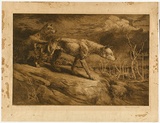 Artist: van RAALTE, Henri | Title: The bushrangers | Date: 1918 | Technique: drypoint, printed in brown ink with plate-tone, from one plate