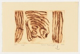 Artist: NAPANANGKA, Makinti | Title: Lupul | Date: 2004 | Technique: drypoint etching, printed in brown ink, from one perspex plate