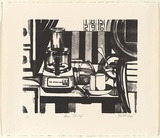 Artist: b'Debenham, Pam.' | Title: b'Modern still life.' | Date: 1987 | Technique: b'lithograph, printed in black ink, from one stone [or plate]'