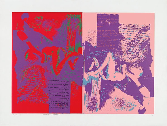 Artist: b'MEYER, Bill' | Title: b'Correspondences (Baudelaire).' | Date: 1970 | Technique: b'screenprint, printed in seven colours, from two hand cut screens, one block out reduction screen, one hand drawn photo screen and one photo ortho screen' | Copyright: b'\xc2\xa9 Bill Meyer'