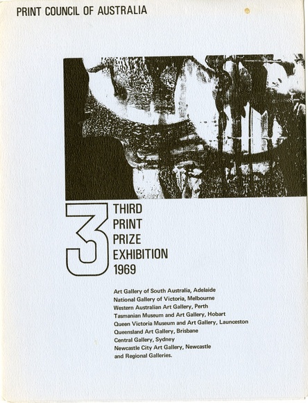 Artist: b'PRINT COUNCIL OF AUSTRALIA' | Title: b'Exhibition catalogue | 3, third print prize exhibition, 1969 [touring exhibition], Melbourne: Print Council of Australia, 1969' | Date: 1969