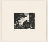 Artist: AMOR, Rick | Title: Evening by the sea (second state). | Date: 1998 | Technique: etching, printed in black ink, from one plate; second state