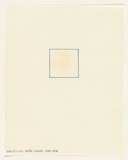 Artist: b'MILLISS, Ian' | Title: b'(Letter with a square containing a stain)' | Date: 1970 | Technique: b'ink stain'