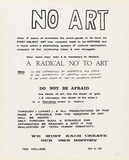 Artist: b'Colless, Ted.' | Title: b'No art.' | Date: 1975 | Technique: b'screenprint, printed in black ink, from one stencil'