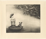 Artist: Perrow, Deborah. | Title: Messenger | Date: 2002 | Technique: etching, printed in black ink, from one plate