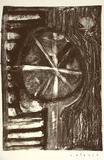 Artist: b'Ciccone, Valerio.' | Title: b'not titled [abstraction of wheel spokes 1]' | Date: c1990 | Technique: b'lithograph, printed in black ink, from one stone'