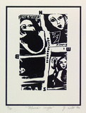 Artist: Wild, Joanne. | Title: Mirror image | Date: 1992 | Technique: screenprint, printed in black ink, from one stencil