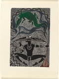 Artist: b'Mackie, Glen.' | Title: b'Zogo Le (Holy man)' | Date: 2002 | Technique: b'linocut, printed in colour, from one block'