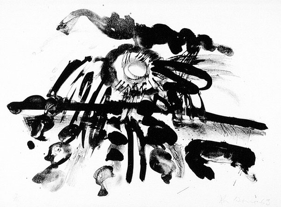 Artist: b'Bence, Ronald.' | Title: b'Sunset.' | Date: 1963 | Technique: b'lithograph, printed in black ink, from one stone'