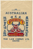 Title: not titled [Australian purity special household flour] | Date: c.1920s | Technique: relief print, printed in colour, from commercially produced stamps; addition of colour stencil