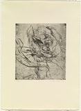 Artist: PARR, Mike | Title: The wind | Date: 1993 | Technique: etching, foul bite printed in black ink, from one plate