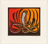 Title: Snake | Date: 2008 | Technique: linocut, printed in colour, from multiple blocks; embossed