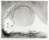 Artist: b'BOYD, Arthur' | Title: b'St Francis lying down in the wilderness.' | Date: (1965) | Technique: b'lithograph, printed in black ink, from one plate'