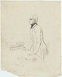 Artist: b'Rodius, Charles.' | Title: b'The orator [Robert Lowe].' | Date: 1847 | Technique: b'pen-lithograph, printed in black ink, from one stone'