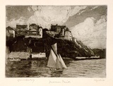 Artist: LINDSAY, Lionel | Title: Mosman Point | Date: 1917 | Technique: etching and aquatint, printed in black ink, from one plate | Copyright: Courtesy of the National Library of Australia