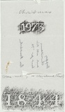 Artist: b'MADDOCK, Bea' | Title: b'not titled [Stone rubbing of 1844 oriental paper, meant to be folded 3 times].' | Date: 1973 | Technique: b'rubbing'