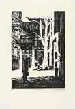 Artist: b'AMOR, Rick' | Title: b'Gateway [1].' | Date: 1992 | Technique: b'woodcut, printed in black ink, from one block'