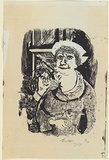 Artist: b'WALL, Edith' | Title: b'(A day in the city)' | Date: 1957 | Technique: b'lithograph, printed in black ink, from one stone' | Copyright: b'Courtesy of the artist'