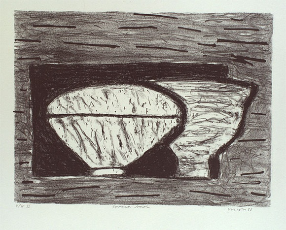 Artist: b'Lincoln, Kevin.' | Title: b'Covered bowl' | Date: 1983 | Technique: b'lithograph, printed in black ink, from one stone'