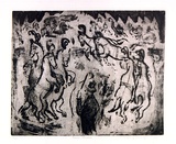 Artist: MACQUEEN, Mary | Title: Circus horses | Date: c.1963 | Technique: aquatint, sugar lift, open etch and softground, printed in black ink, from one plate | Copyright: Courtesy Paulette Calhoun, for the estate of Mary Macqueen