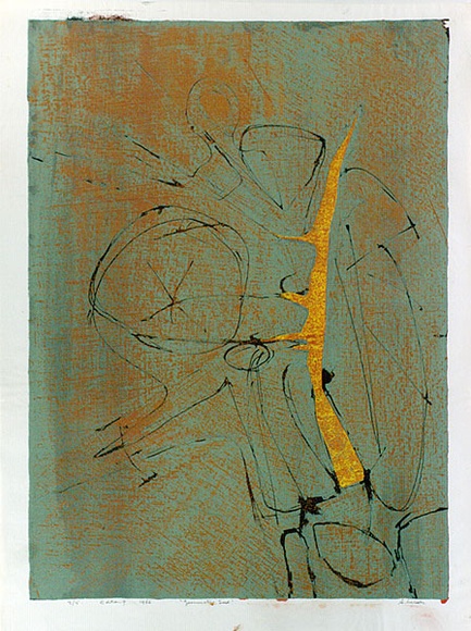 Artist: WICKS, Arthur | Title: Germinating seed | Date: 1966 | Technique: screenprint, printed in colour, from multiple stencils