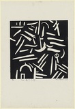 Artist: b'Burn, Ian.' | Title: b'Sea off St. Kilda.' | Date: 1964 | Technique: b'linocut, printed in black ink, from one block'