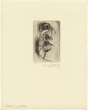 Artist: WALKER, Murray | Title: Close up of a face (a) | Date: 1967 | Technique: drypoint, printed in black ink, from one plate