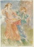 Artist: b'BUNNY, Rupert' | Title: b'[The Hesperides].' | Date: c.1905 | Technique: b'monotype, printed in colour, from one zinc plate'