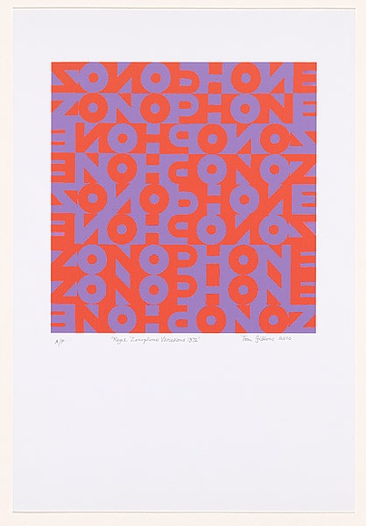 Title: b'Regal zonophone variations 1972' | Date: 2010 | Technique: b'digital print, printed in colour, from digital file'