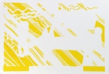 Artist: b'McMahon, Marie.' | Title: b'Scabies Dogs Out (yellow stencil)' | Date: 1990 | Technique: b'screenprint, printed in colour, from three stencils'