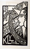 Artist: Waller, Christian. | Title: Bookplate: Klytie | Date: c.1932 | Technique: linocut, printed in black ink, from one block