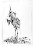 Artist: Connor, Kevin. | Title: not titled [Man on donkey]. | Date: 1970 | Technique: screenprints, printed in black ink, from one screen