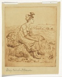 Artist: b'Mather, John Baxter.' | Title: b'(Peasant girl)' | Date: c.1894 | Technique: b'drypoint, printed in brown ink with plate-tone, from one plate'