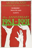 Artist: b'ACCESS 8' | Title: b'WHC 19th Anniversay poster' | Date: 1991 | Technique: b'screenprint, printed in red, green and black ink, from three stencils'