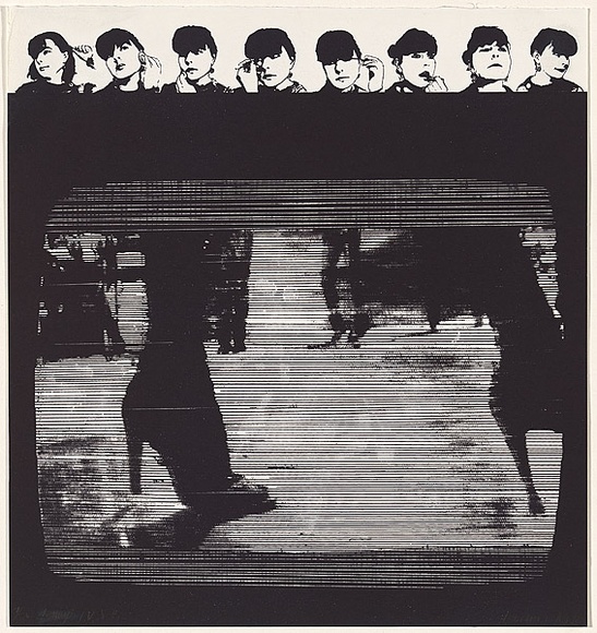 Artist: b'Wells, Dianna.' | Title: bJenny's TV set. | Date: 1983 | Technique: b'lithograph'