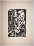 Artist: b'Morububuna, Martin.' | Title: b'The death of Touluwa' | Date: 1977 | Technique: b'lithograph, printed in black ink, from one plate'