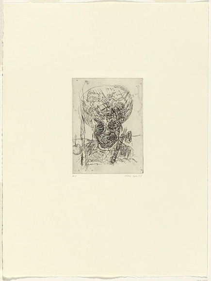 Artist: b'PARR, Mike' | Title: b'Organon I' | Date: 1987 | Technique: b'etching, printed in black ink, from one plate'