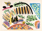 Artist: b'Lanceley, Colin.' | Title: b'South Coast garden' | Date: 1988 | Technique: b'lithograph, printed in colour, from five stones [or plates]'