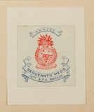 Artist: b'Burdett, Frank.' | Title: bBookplate: Worane, Sergeants' Mess. | Date: (1926) | Technique: b'lithograph'