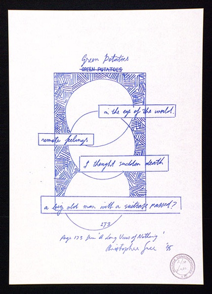 Artist: b'Snee, Christopher.' | Title: b'not titled.' | Date: 1995 | Technique: b'spirit-duplicator'