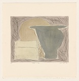 Title: Vase and box | Date: 1984 | Technique: drypoint, printed in black ink, from one perspex plate; hand-coloured