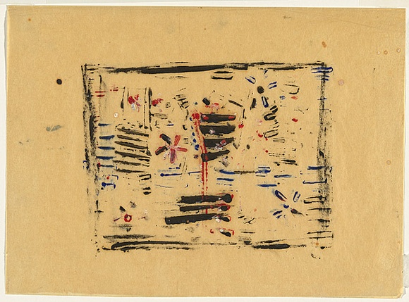 Artist: b'Nolan, Sidney.' | Title: b'Abstract' | Date: c.1939 | Technique: b'monotype'