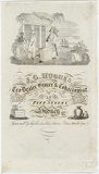 Artist: b'Moffitt, William.' | Title: b'Advertisement: J. G. Hughes, Tea dealer, grocer and tobacconist.' | Date: 1836 | Technique: b'engraving, printed in black ink, from one plate'