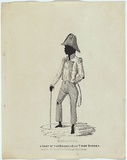 Artist: b'Fernyhough, William.' | Title: b'Bungaree, the chief of the Broken Bay tribe Sydney.' | Date: 1836 | Technique: b'pen-lithograph, printed in black ink, from one zinc plate'