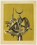 Artist: b'SELLBACH, Udo' | Title: b'Arm III' | Date: 1955 | Technique: b'lithograph, printed in colour, from two stones [or plates]'