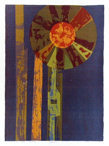 Artist: b'WICKS, Arthur' | Title: b'Untitled no.21' | Date: 1966 | Technique: b'screenprint, printed in colour, from multiple stencils'