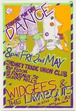 Artist: Lane, Leonie. | Title: 'Tribune' May Day dance - Widgees and the Layabouts | Date: 1979 | Technique: screenprint, printed in colour, from three stencils | Copyright: © Leonie Lane