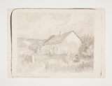 Title: bOld cottage Berry's Bay | Date: c.1909 | Technique: b'lithograph, printed in grey ink, from one stone [or plate]'